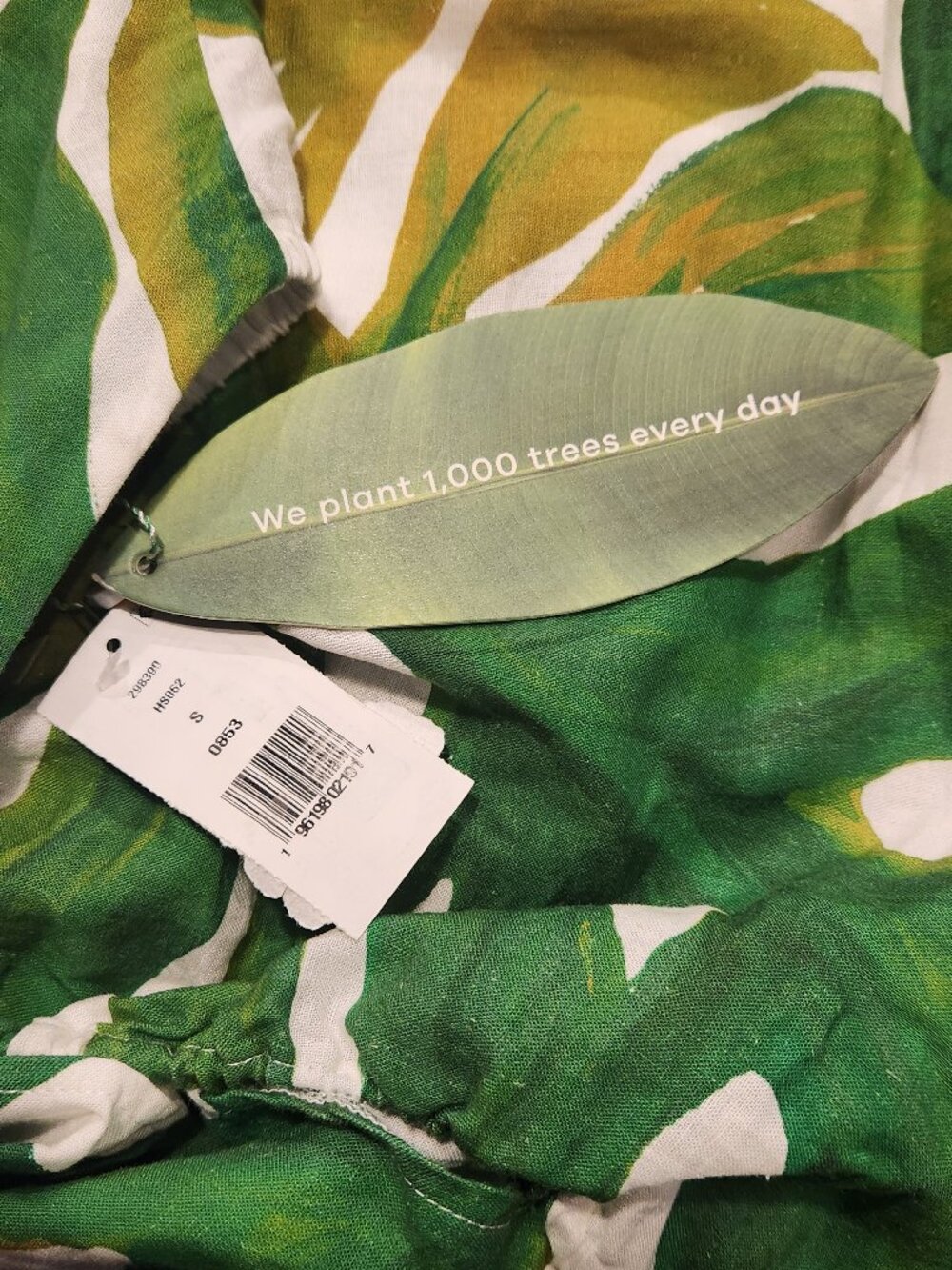 Farm Rio White Monstera Midi Knot Dress Set NWT Size Small Tropical Leaf - Picture 3 of 4